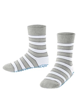 Falke Simple Stripes House socks Sokken Kinderen Grijs | SPI-243970