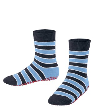 Falke Simple Stripes House socks Sokken Kinderen Blauw | MTK-964712