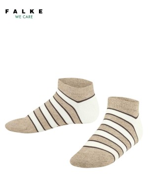 Falke Simple Stripes Sneaker socks Sokken Kinderen Beige | ELP-536789