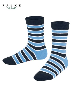 Falke Simple Stripes Socks Sokken Kinderen Blauw | MWN-364918