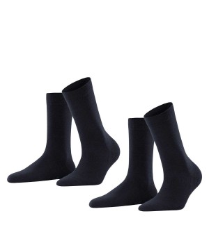 Falke Softmerino 2-Pack Socks Sokken Dames Blauw | AVY-845379