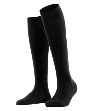 Falke Softmerino Knee-high Socks Sokken Dames Zwart | EOT-930241