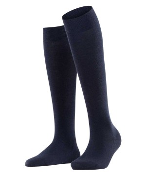 Falke Softmerino Knee-high Socks Sokken Dames Blauw | AQW-940513