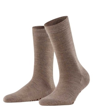 Falke Softmerino Socks Sokken Dames Bruin | HZP-189364