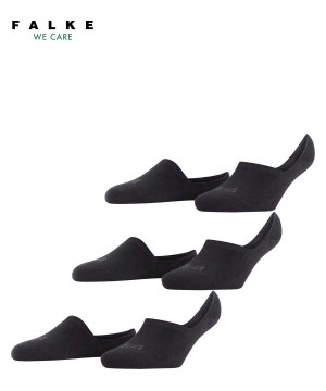 Falke Step 3-Pack Invisibles No Show Socks Dames Zwart | IOU-608721