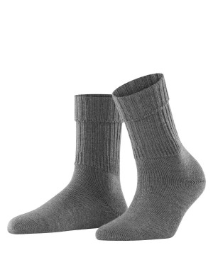 Falke Striggings Rib Boot socks Sokken Dames Grijs | EYU-152704