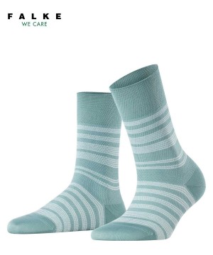 Falke Sunset Stripe Socks Sokken Dames Groen | MBD-270694