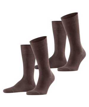 Falke Swing 2-Pack Socks Sokken Heren Bruin | QIR-031697