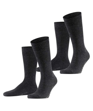 Falke Swing 2-Pack Socks Sokken Heren Grijs | QYA-014675