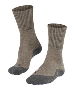 Falke TK1 Adventure Wool Trekking Socks Sports Socks Dames Beige | YNX-723194