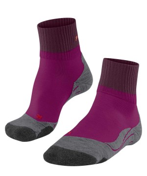 Falke TK2 Explore Short Trekking Short sock Sports Socks Dames Paars | BXI-679185