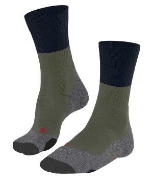 Falke TK2 Explore Trekking Socks Sokken Heren Groen | QLR-924718