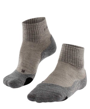 Falke TK2 Explore Wool Short Trekking Short sock Sports Socks Dames Beige | QYH-764895