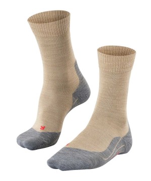 Falke TK5 Wander Trekking Socks Sokken Heren Beige | DYH-304216