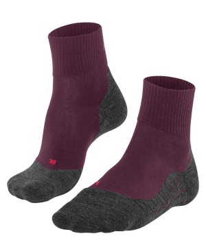 Falke TK5 Wander Wool Short Trekking Short sock Sports Socks Dames Rood | HSR-685213