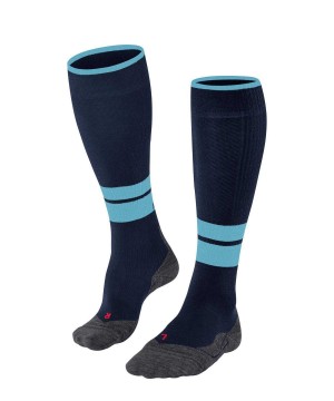 Falke TK Compression Energy Trekking Knee-high Socks Sokken Heren Blauw | QFG-182704