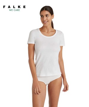 Falke T-Shirt Round-neck Daily Natural Overhemd Dames Wit | OVW-712356