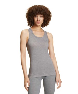 Falke Tanktop Wool-Tech Light Overhemd Met Korte Mouwen Dames Grijs | SPJ-065489