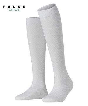 Falke Tessellating 25 DEN Knee-high Socks Sokken Dames Wit | ELO-873049