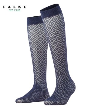 Falke Tessellating 25 DEN Knee-high Socks Sokken Dames Blauw | WOK-560293