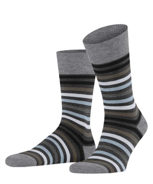 Falke Tinted Stripe Socks Sokken Heren Grijs | ZOD-284016