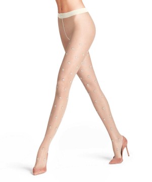 Falke Top Dot 20 DEN Tights Tights Dames Beige | YUX-630795