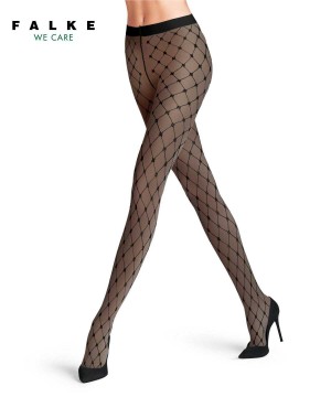 Falke Twisted Story 20 DEN Tights Tights Dames Zwart | NHV-807243