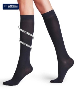 Falke Vitalize 40 DEN Knee-high Socks Sokken Dames Blauw | RQG-467805