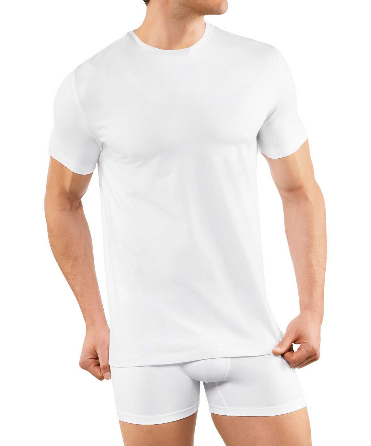 Falke 2-Pack T-Shirt Round-neck Daily Comfort Overhemd Met Korte Mouwen Heren Wit | TVD-781906