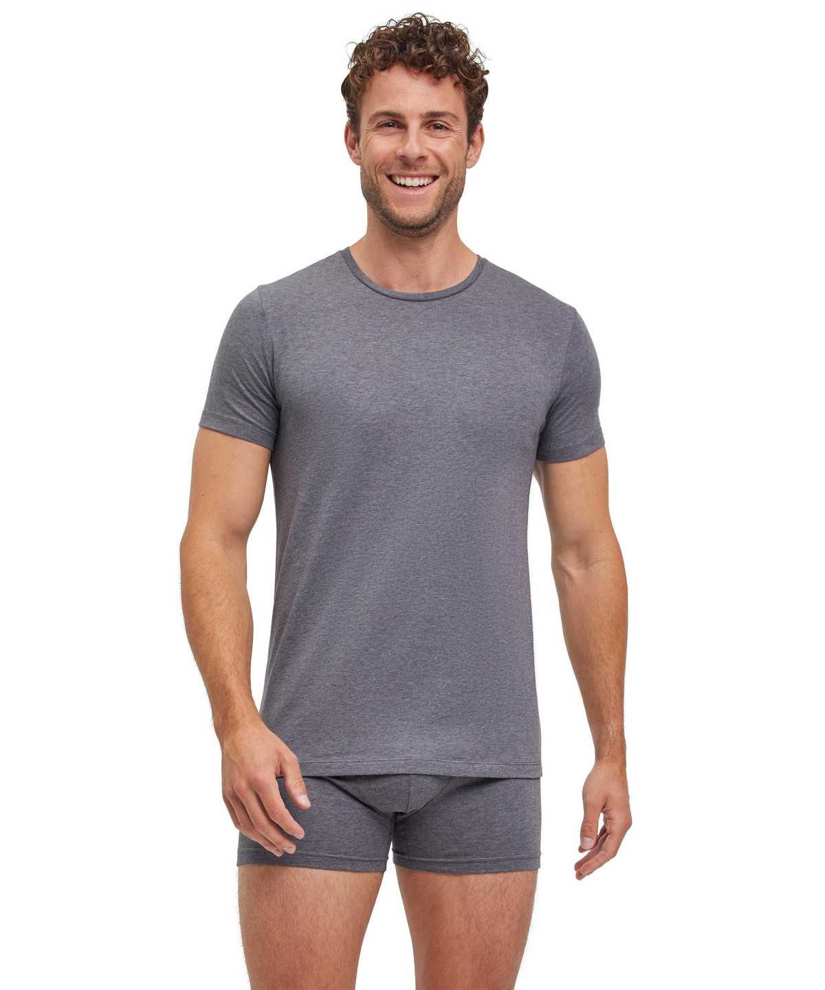 Falke 2-Pack T-Shirt Round-neck Daily Comfort Overhemd Met Korte Mouwen Heren Grijs | UQR-781624