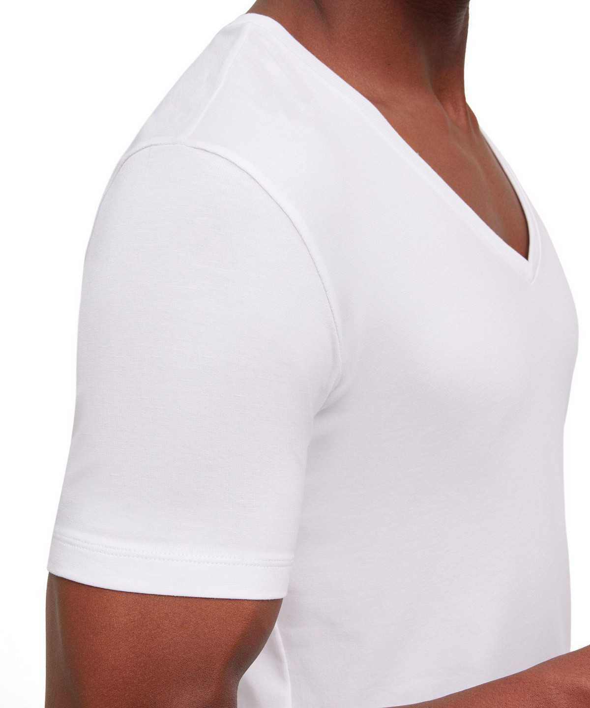 Falke 2-Pack T-Shirt V-neck Daily Comfort Overhemd Met Korte Mouwen Heren Wit | OBG-857432