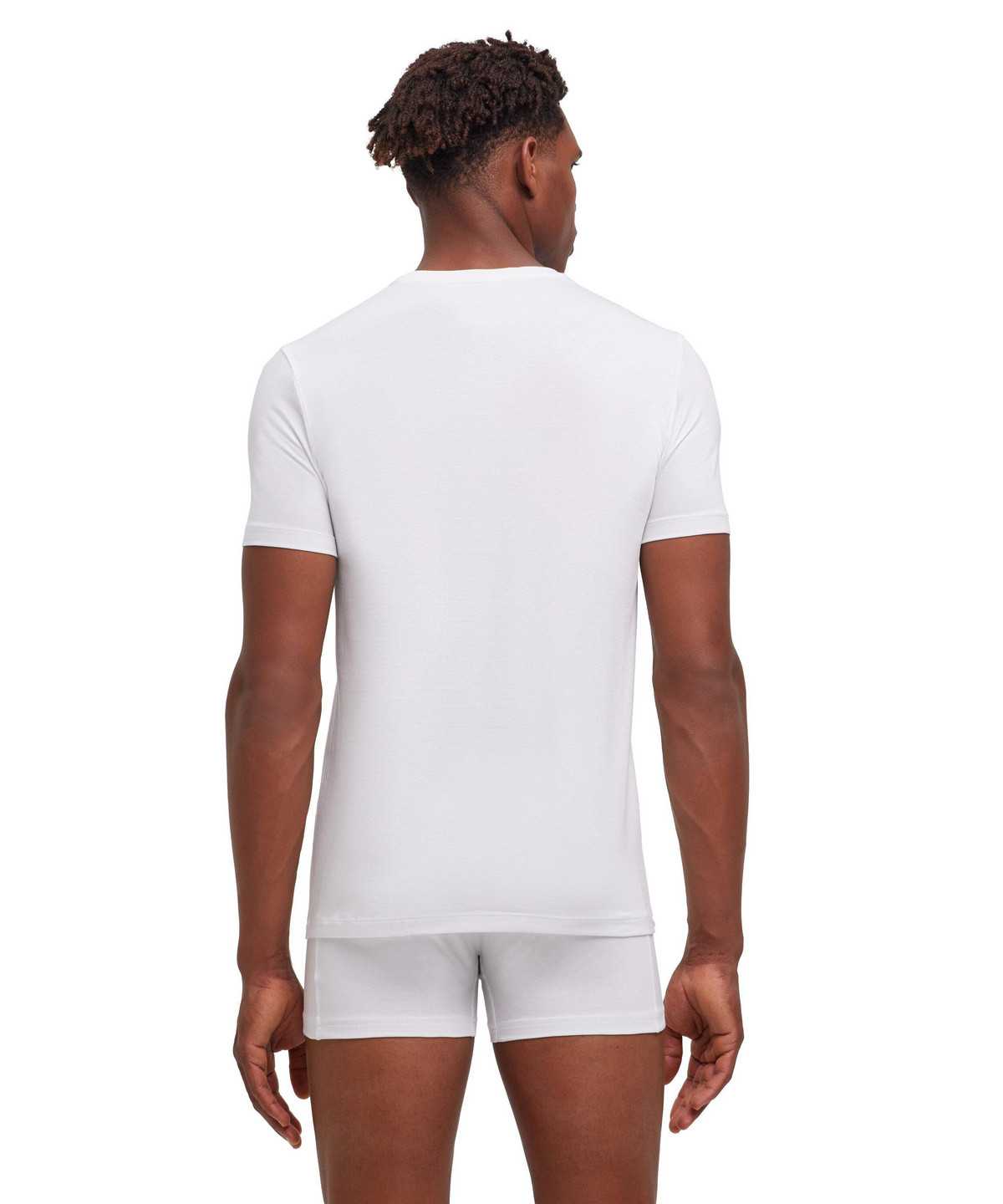 Falke 2-Pack T-Shirt V-neck Daily Comfort Overhemd Met Korte Mouwen Heren Wit | XND-635928