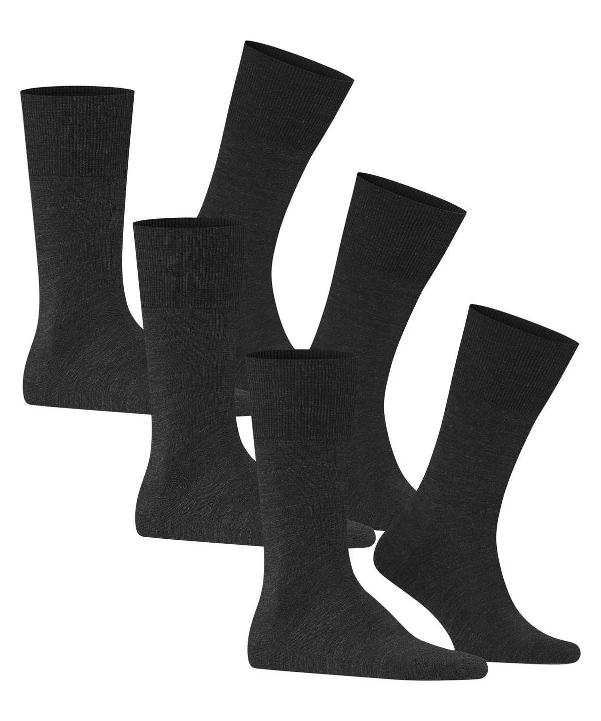 Falke Airport 3-Pack Socks Sokken Heren Grijs | AFU-879052