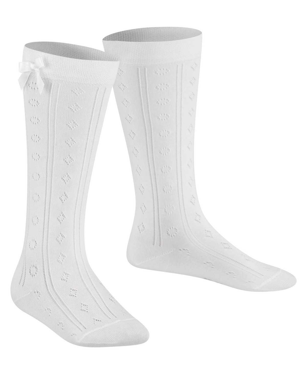 Falke Ajour Knee-high Socks Sokken Kinderen Wit | PGX-945782