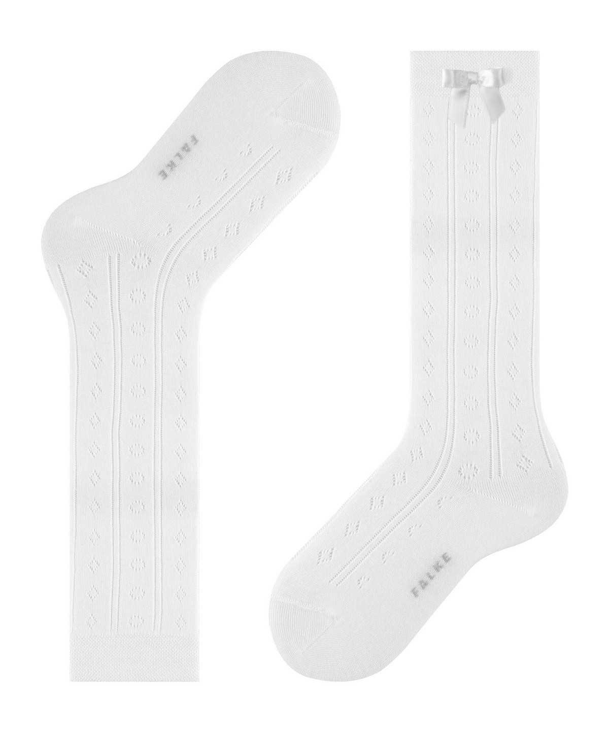 Falke Ajour Knee-high Socks Sokken Kinderen Wit | PGX-945782