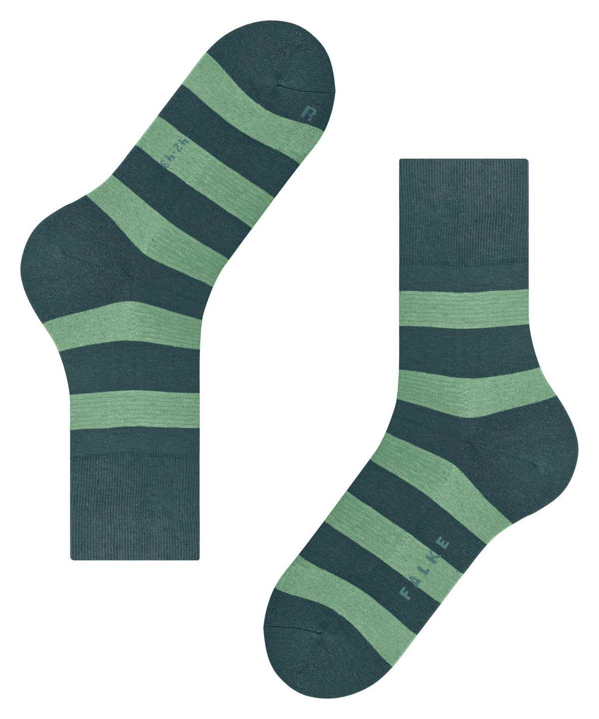 Falke Block Stripe Socks Sokken Dames Groen | MPU-614932