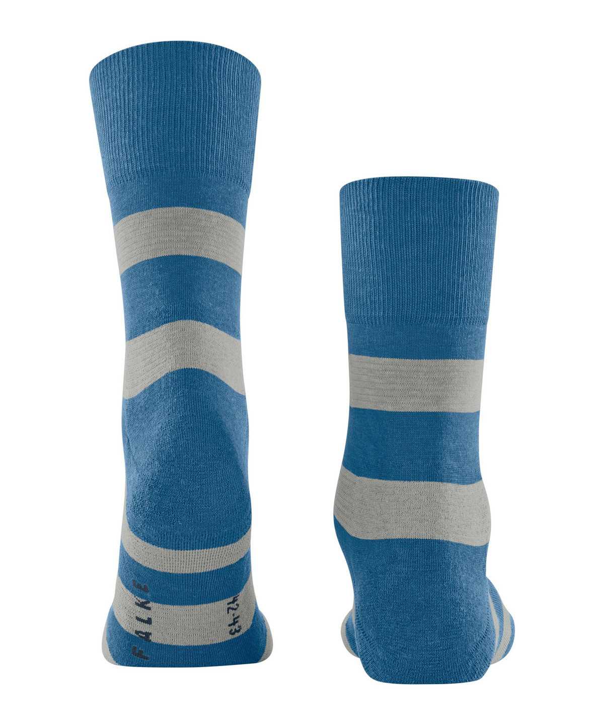 Falke Block Stripe Socks Sokken Heren Blauw | KQH-198742