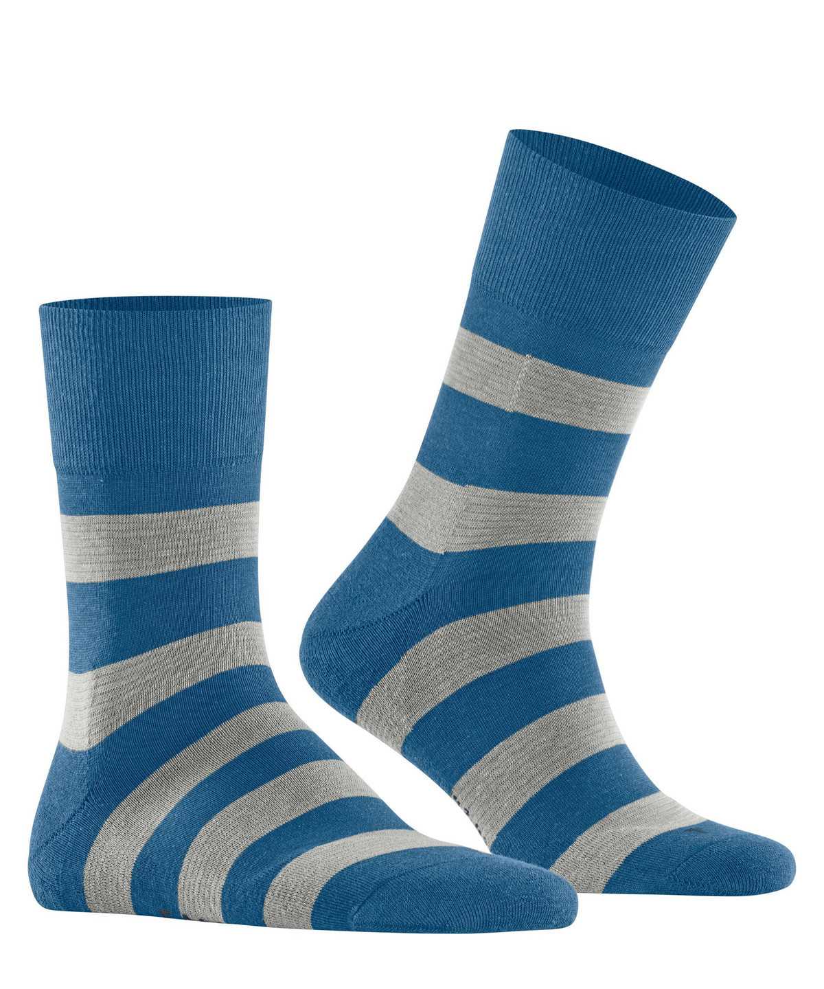 Falke Block Stripe Socks Sokken Heren Blauw | KQH-198742