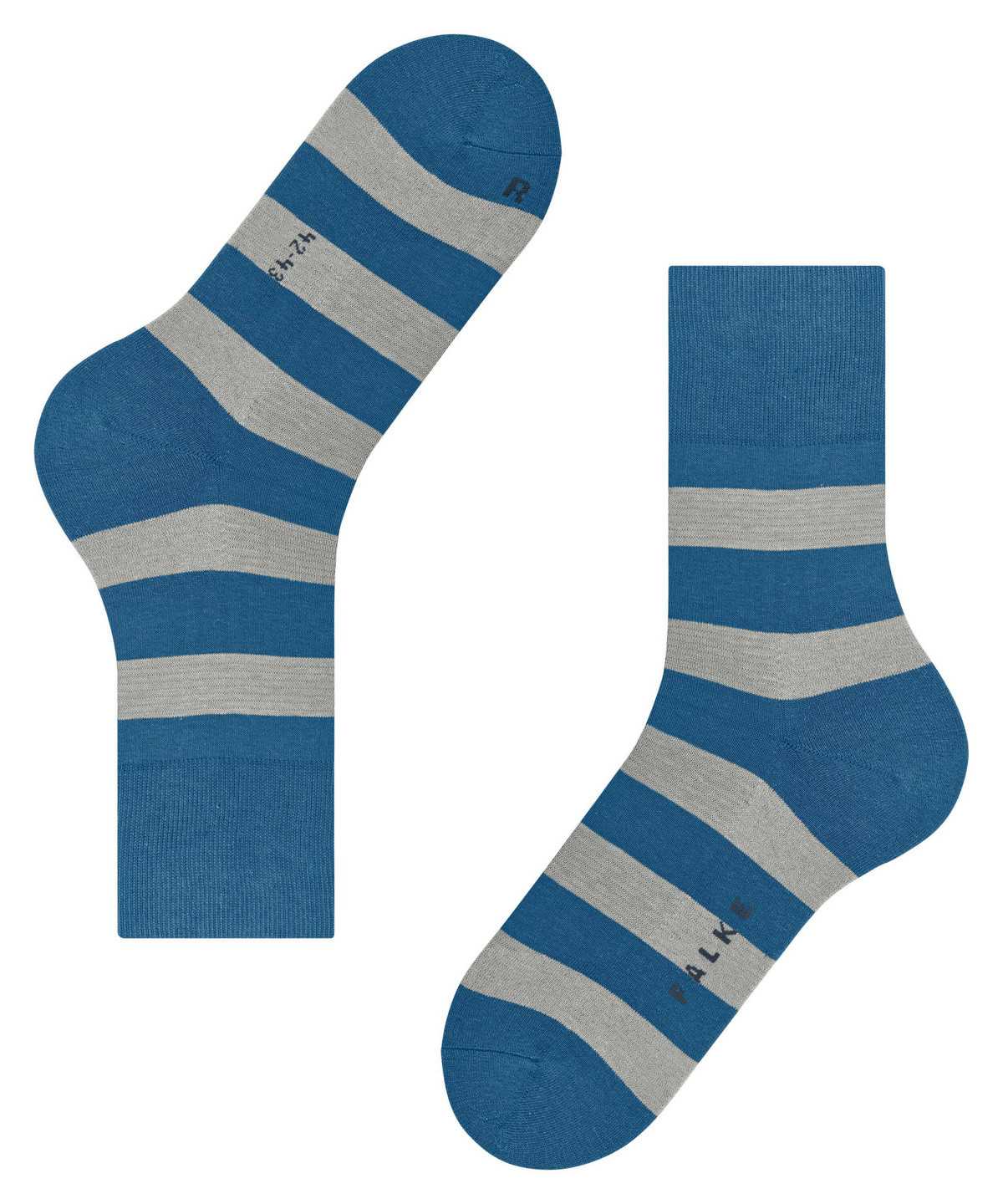 Falke Block Stripe Socks Sokken Heren Blauw | KQH-198742