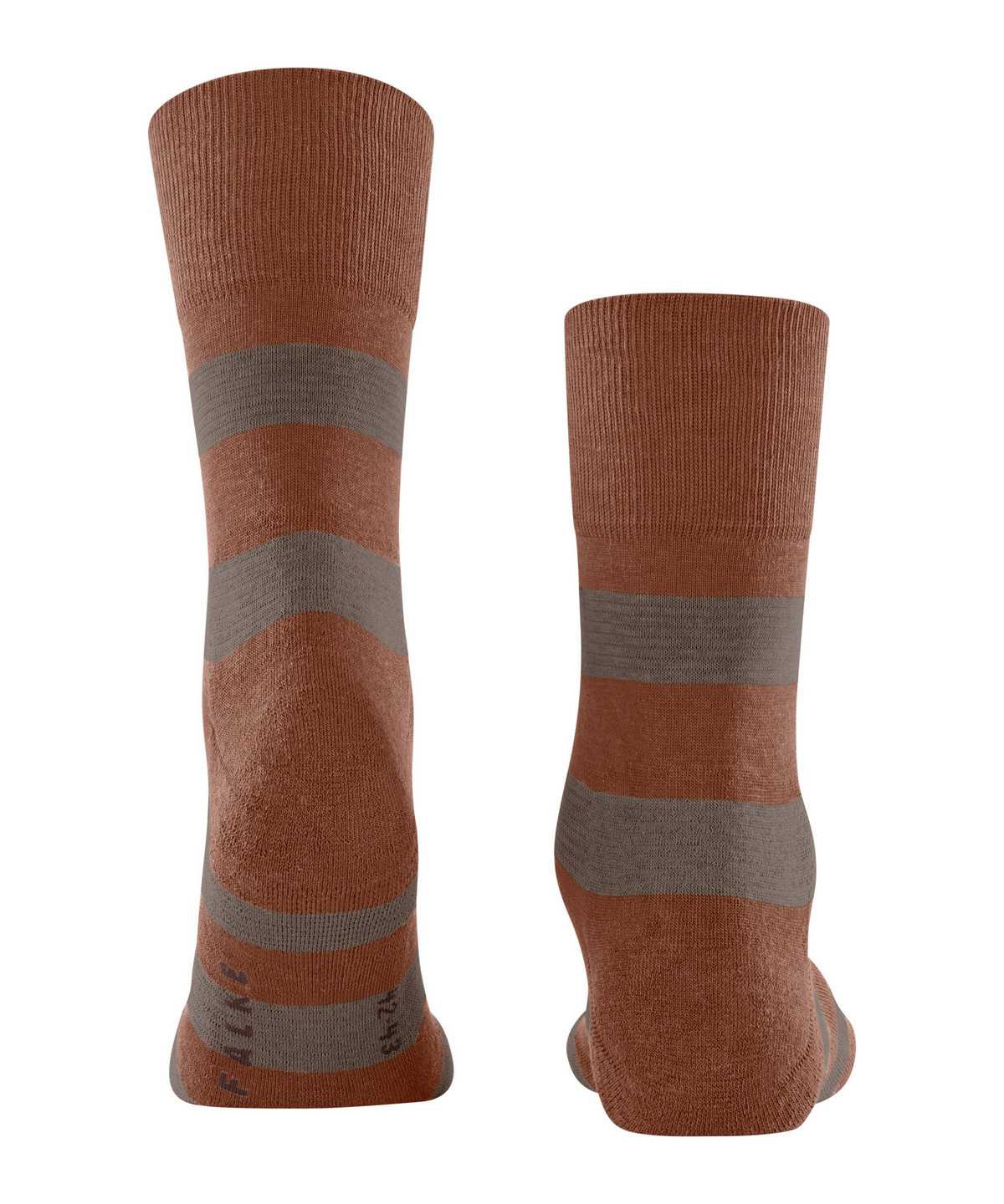 Falke Block Stripe Socks Sokken Heren Bruin | WUQ-840135