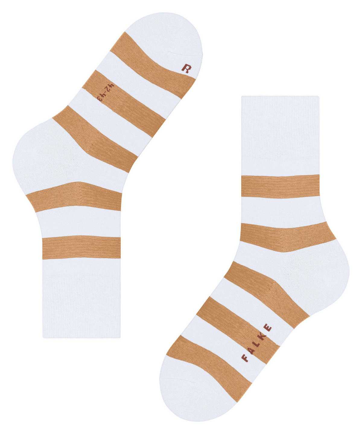 Falke Block Stripe Socks Sokken Heren Wit | JZO-593726