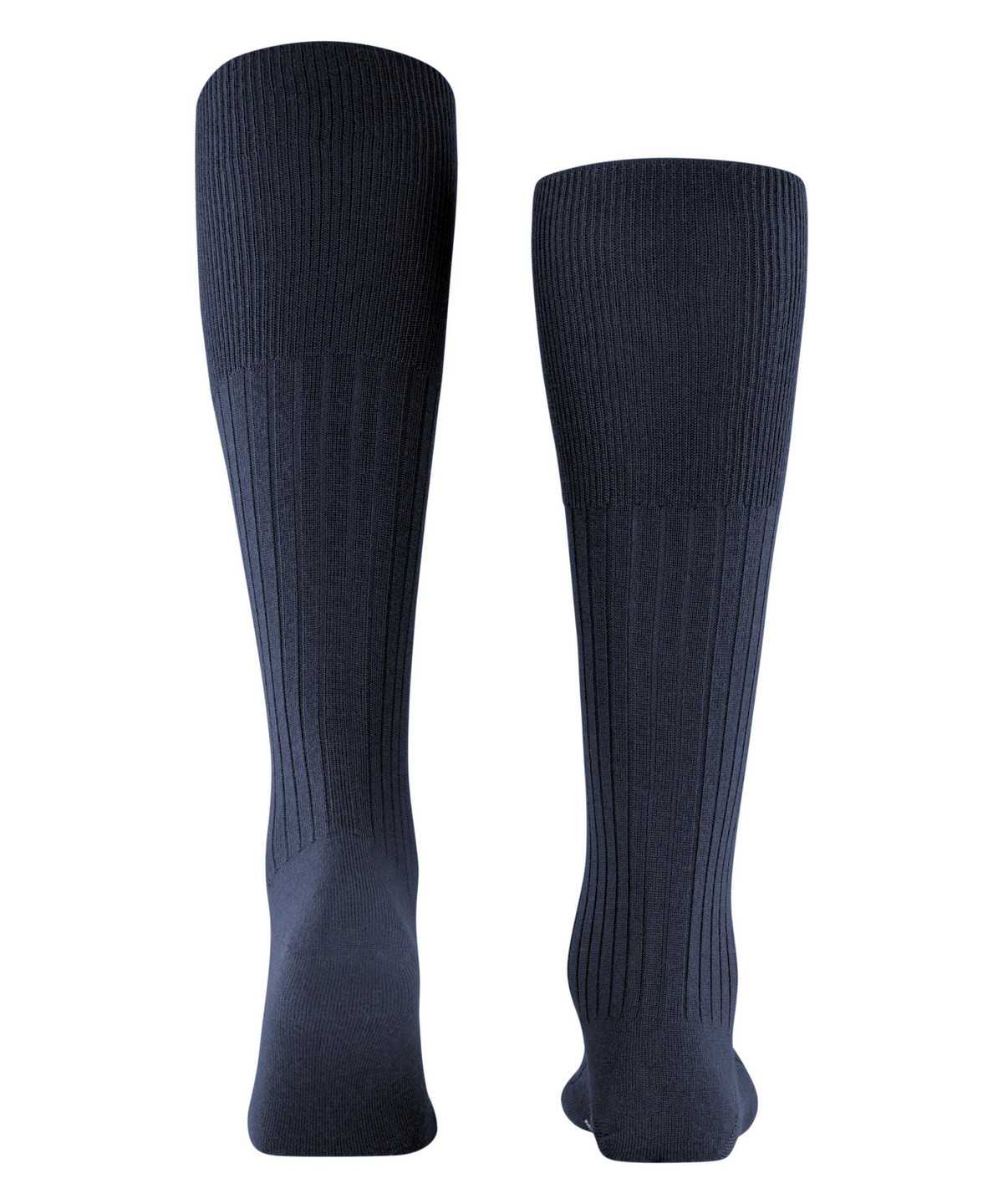 Falke Bristol Pure Knee-high Socks Sokken Heren Blauw | FHO-452890