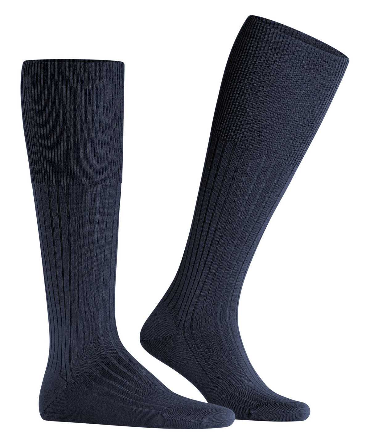 Falke Bristol Pure Knee-high Socks Sokken Heren Blauw | FHO-452890