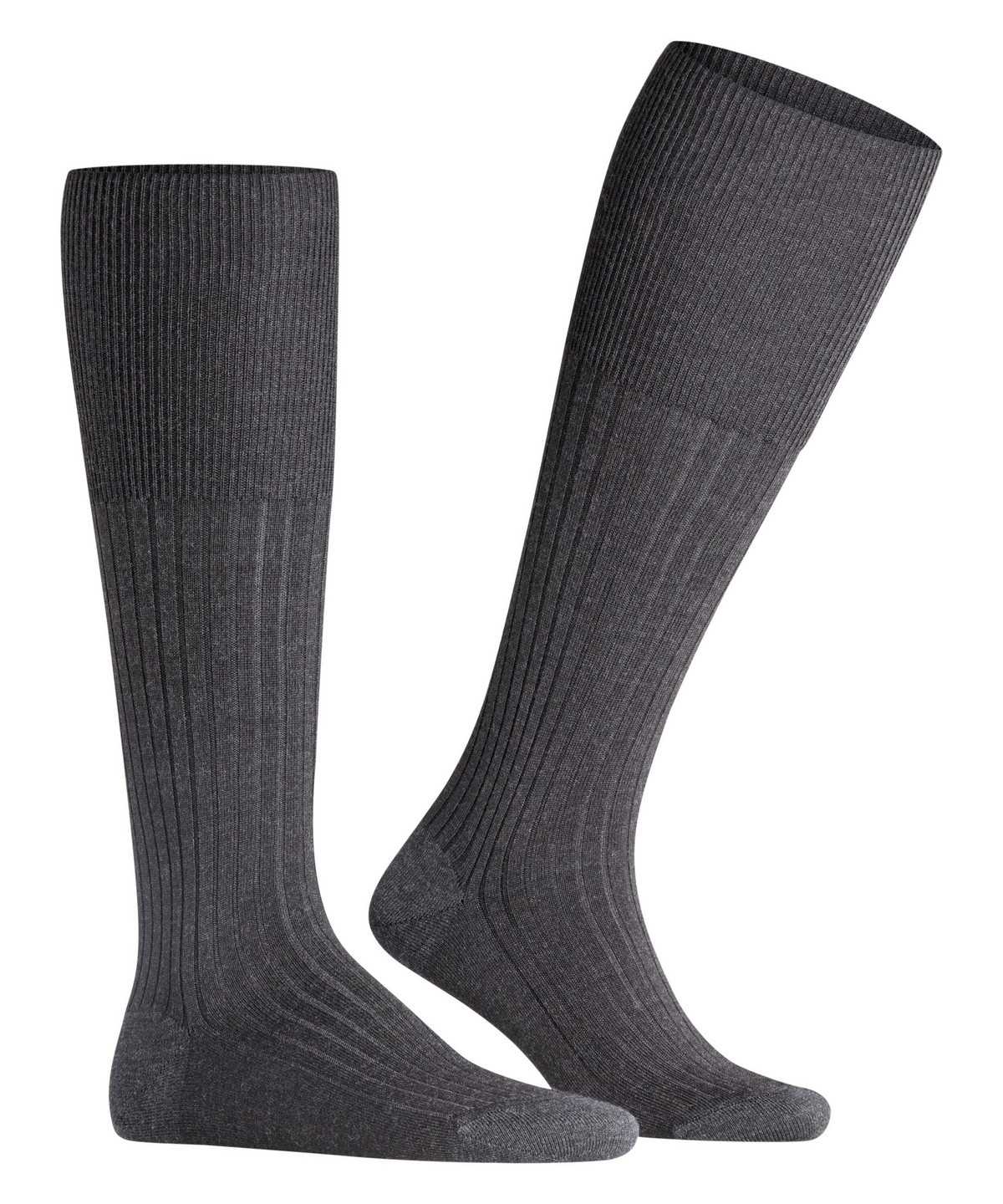 Falke Bristol Pure Knee-high Socks Sokken Heren Grijs | AEQ-385612