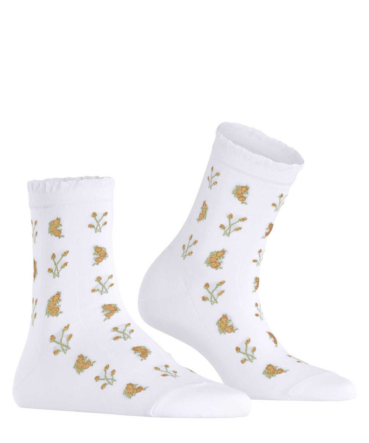 Falke Bucolic Short sock Sokken Dames Wit | VKL-175623