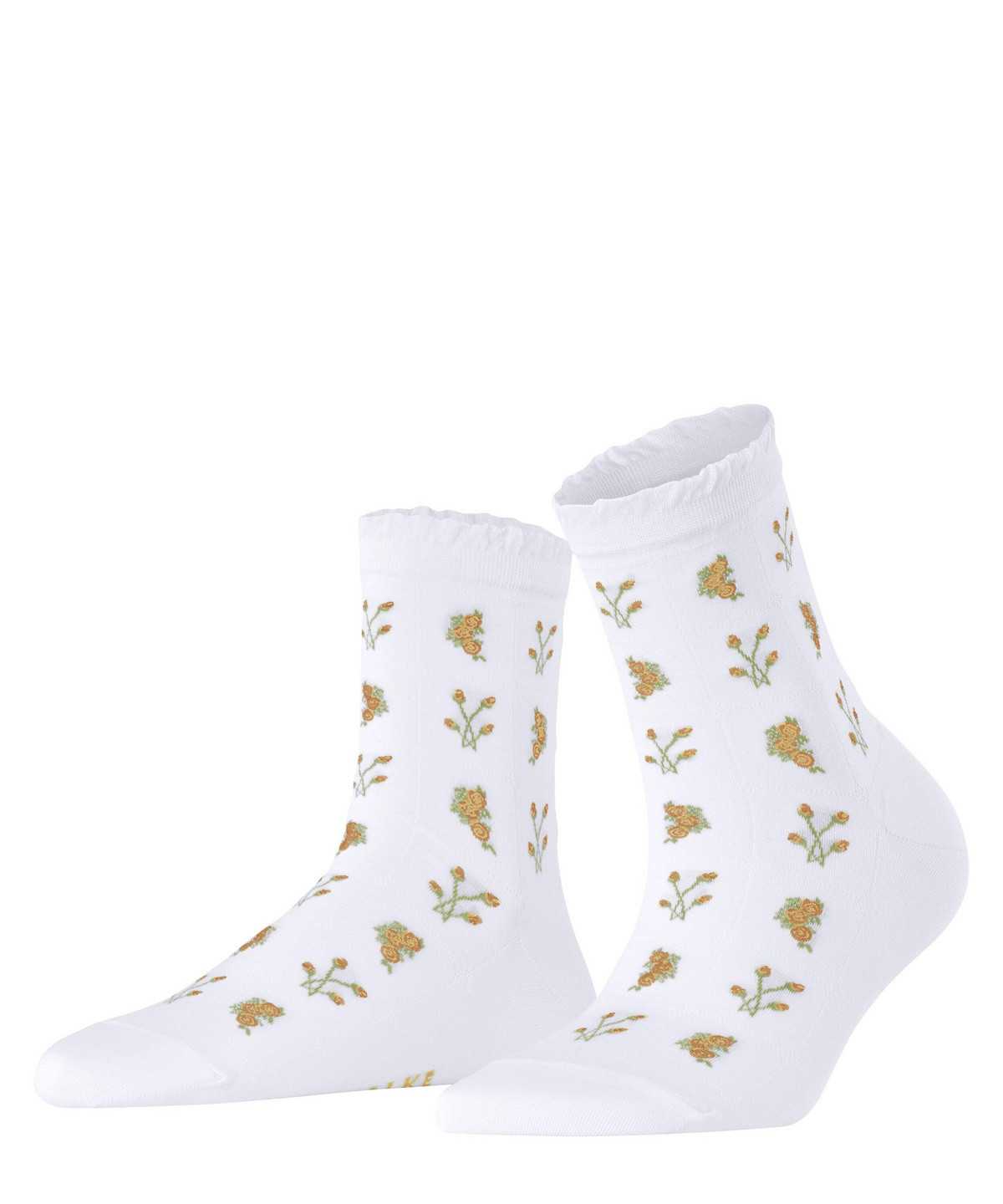 Falke Bucolic Short sock Sokken Dames Wit | VKL-175623