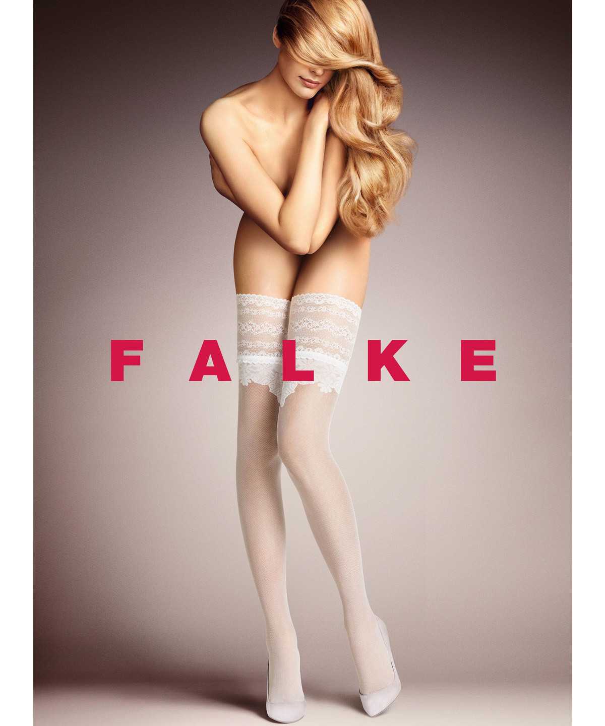 Falke Ceremonial 20 DEN Stay-ups Thigh Highs Dames Wit | GEX-068235