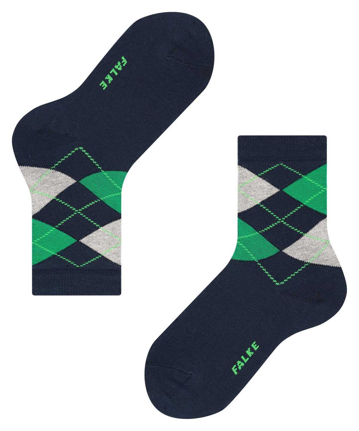 Falke Classic Argyle Socks Sokken Kinderen Blauw | GHD-289617