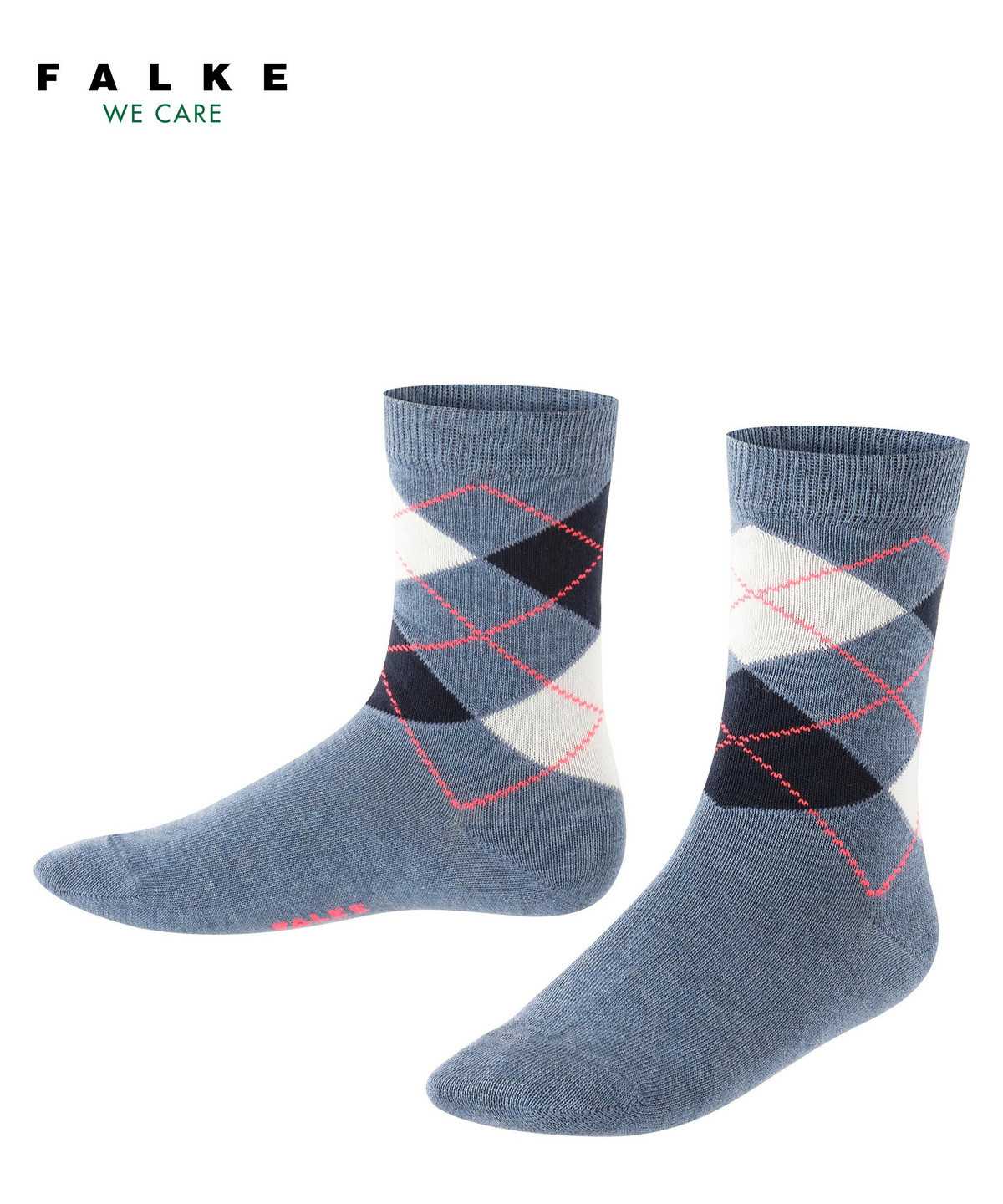 Falke Classic Argyle Socks Sokken Kinderen Blauw | XSR-735941