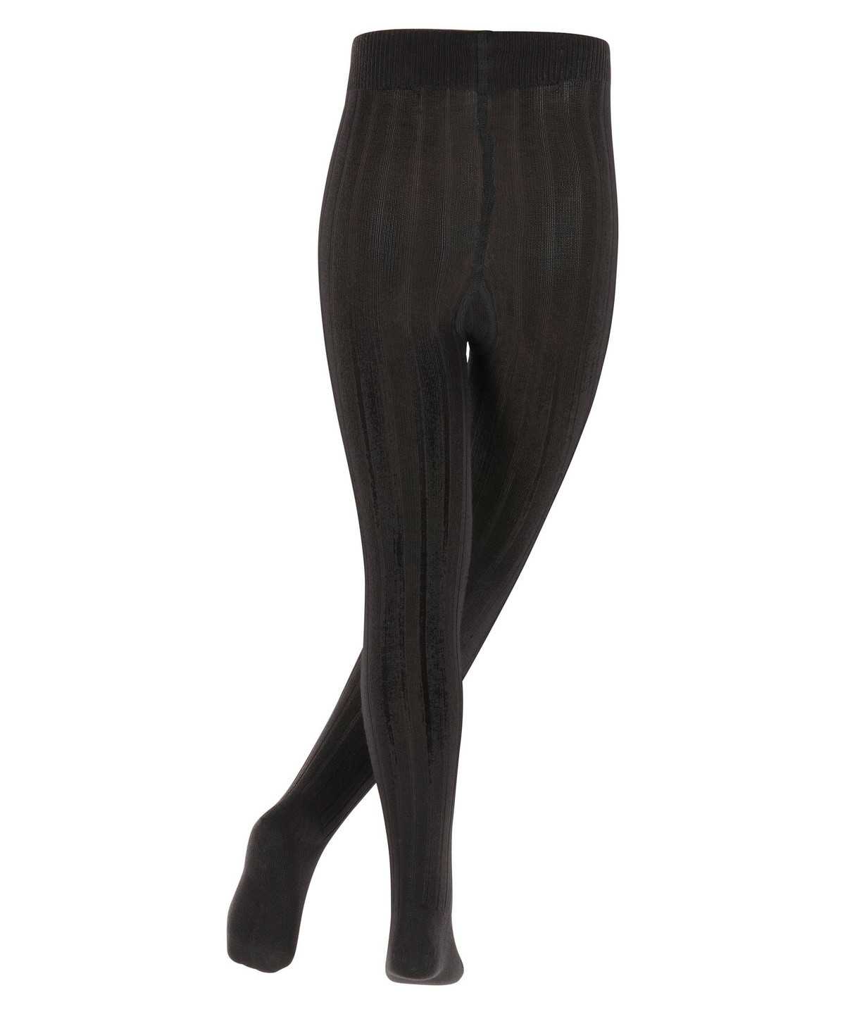 Falke Classic Rib Tights Tights Kinderen Zwart | TWV-839241